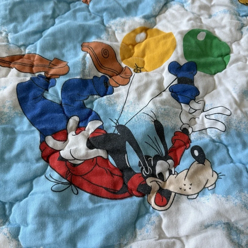 Vintage Disney Mickey Air Mobile Comforter Twin Oversized 90s Dumbo Made In USA